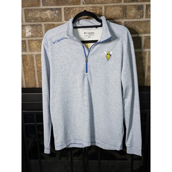 UR Rochester Columbia Golf Long Sleeve Yellow jacket Zip Up Athletic Men's Med - Picture 1 of 5